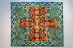 01antonio barbieristendardo 2022 dataset temperatura applicati su software heatmapvetro lattice naturale acrilico 200 x 240 cm A che punto siamo nel rapporto tra arte e intelligenza artificiale? Una mostra a Parma affronta la faccenda