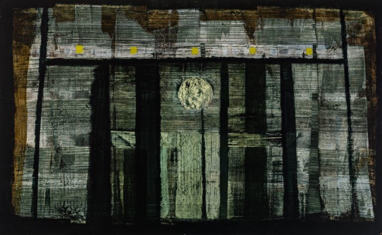 Luigi Pericle, Matri Dei d.d.d., 1980, technique mixte sur isorel, 34 x 54, Collection Biasca Caroni
