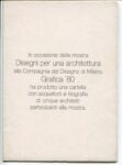 Catalogo Grafica'80. Disegni per una Architettura, 1976. Scansione, courtesy Antonia Jannone Disegni di Architettura