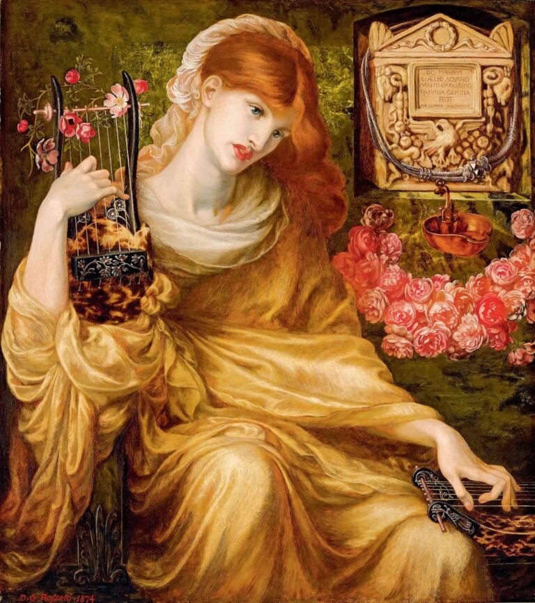Dante Gabriel Rossetti, La vedova romana, 1874, olio su tela, Museo de Arte de Ponce : The Luis A. Ferré foundation, Inc.