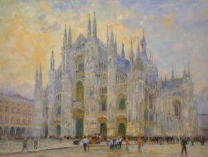 L’Intelligenza Artificiale mostra Milano come sarebbe dipinta dagli Impressionisti