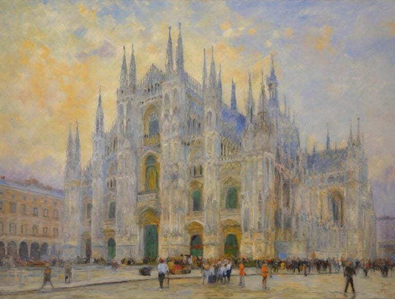 L’Intelligenza Artificiale mostra Milano come sarebbe dipinta dagli Impressionisti