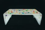 Gaetano Pesce, Origami Table (Fabric), 2024 Colored pencil, fabric, polyurethane resin 202 x 93 x 74 cm. Courtesy Gaetano Pesce
