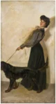 Giulio Ettore Erler, Ritratto della signorina Rita Tibolla (La signorina col cane), collezione privata