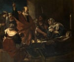 Guercino, Resurrezione di Tabita, 1618, olio su tela, 133 x 159 cm , Firenze, Gallerie degli Uffizi – Palazzo Pitti