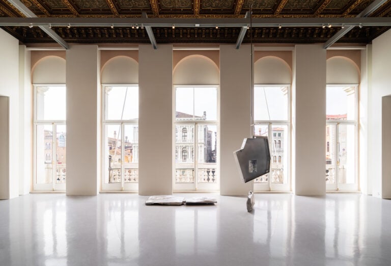 Julie Mehretu​, Among the Multitude XIII, ​2021-2022​, Private Collection. Installation view, “Julie Mehretu. Ensemble”, 2024, Palazzo Grassi, Venezia. Ph. Marco Cappelletti © Palazzo Grassi, Pinault Collection