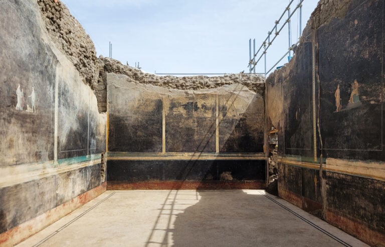 salone nero regio ix 1 Nuove sorprese a Pompei, emerge un salone decorato con soggetti dalla Guerra di Troia