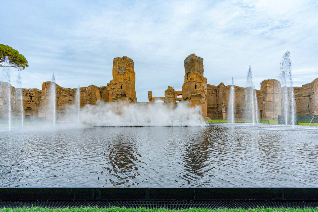 Terme di Caracalla, la nuova vasca con palco. Photo Leandro Lentini, Courtesy Soprintendenza Speciale Roma