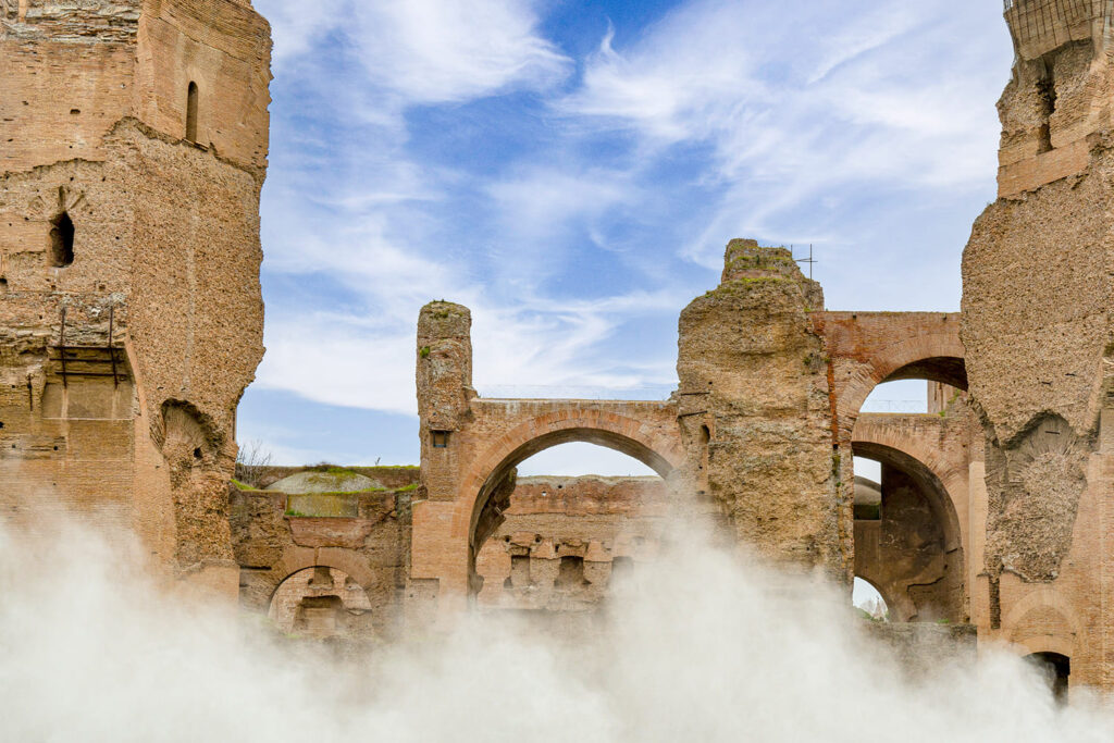 Terme di Caracalla, la nuova vasca con palco. Photo Leandro Lentini, Courtesy Soprintendenza Speciale Roma