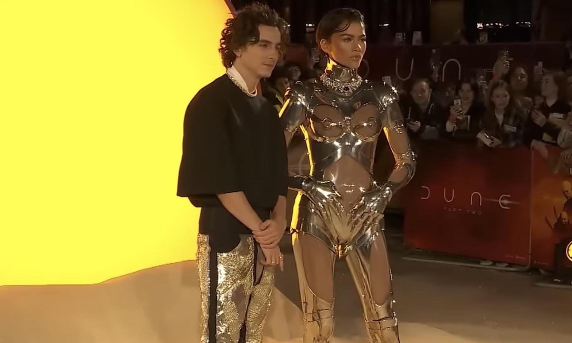 Zendaya in Mugler e Chalamet in Ackermann al press tour di Londra