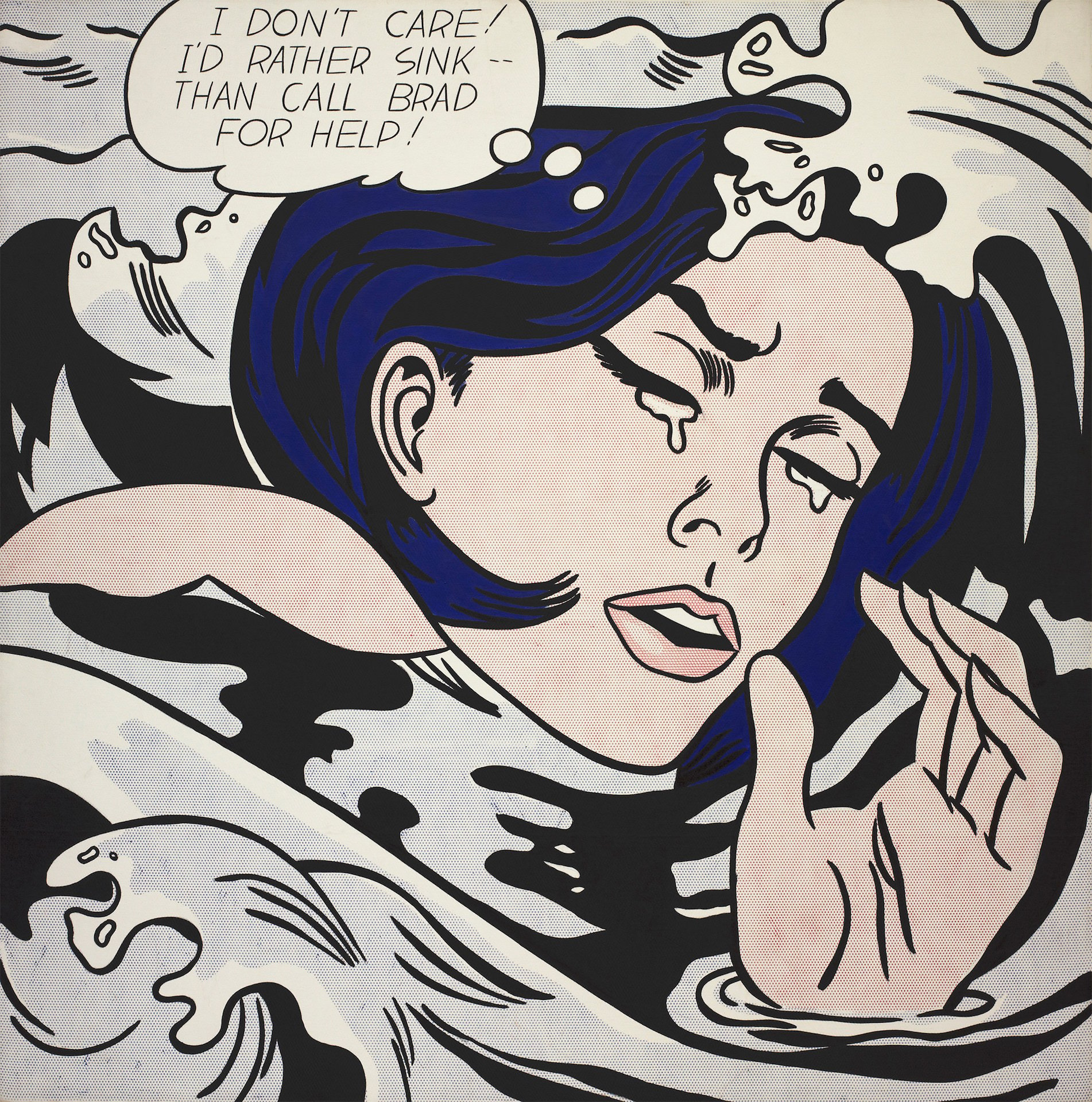 Roy Lichtenstein, Ertrinkendes Mädchen, 1963, Öl und Acryl auf Leinwand, MOMA, © Estate of Roy Lichtenstein:Bildrecht, Wien 2024. Photo The Museum of Modern Art, New York:Scala, Florence