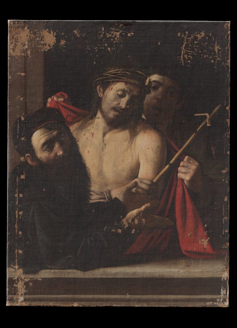 Ecce Homo durante il restauro