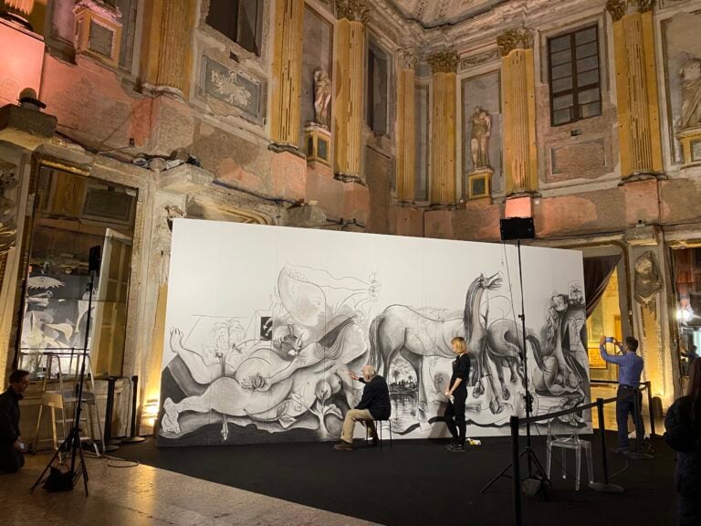 Ercole Pignatelli, MEMENTO AMARE SEMPER, dedicata a Guernica. Milano, Palazzo Reale