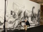 A Milano un artista novantenne dipinge per 12 giorni una tela ispirata alla Guernica di Picasso