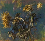 Giancarlo Vitali, Girasoli nel blu, 1985, 54x60 cm, Olio su tela