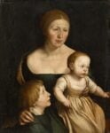 Hans Holbein il Giovane, La moglie e i figli dell'artista, 1528