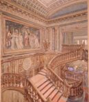 Studio Coppedè, Prospettiva della scalinata del Conte Grande, GX1993.487, 1926-28, acquarello su carta. Wolfsoniana – Palazzo Ducale Fondazione per la Cultura, Genova