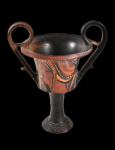 Kantharos Apulo a figure rosse, ultimo quarto del IV sec.a.C., ceramica apula a figure rosse, courtesy of Archeo Gallery