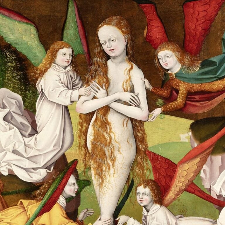 L'Assunzione di Maria Maddalena da un retablo monumentale, Alta Austria, c. 1480. Sam Fogg