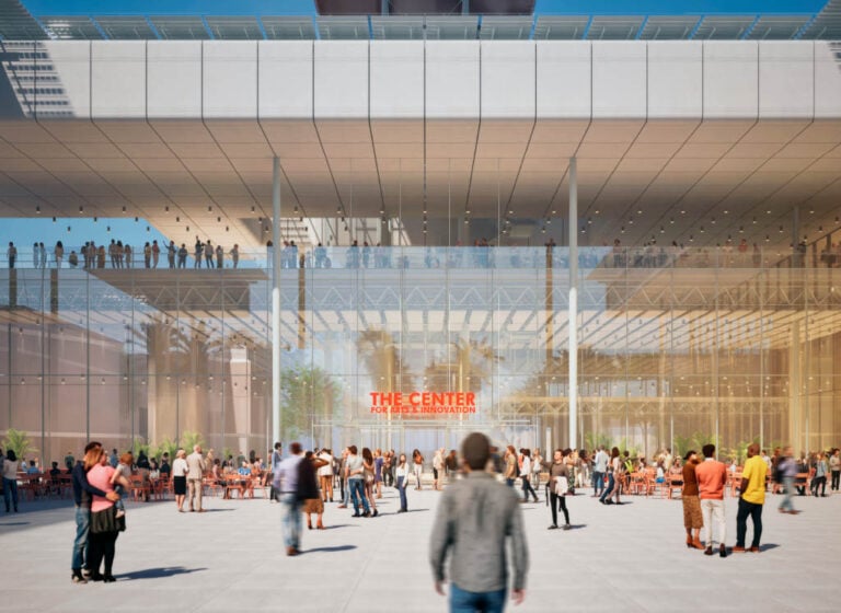 main entry into the edith martin stein public lobby from the piazzacredit rpbw Renzo Piano progetta il nuovo Centro per le Arti e l’Innovazione di Boca Raton, in Florida