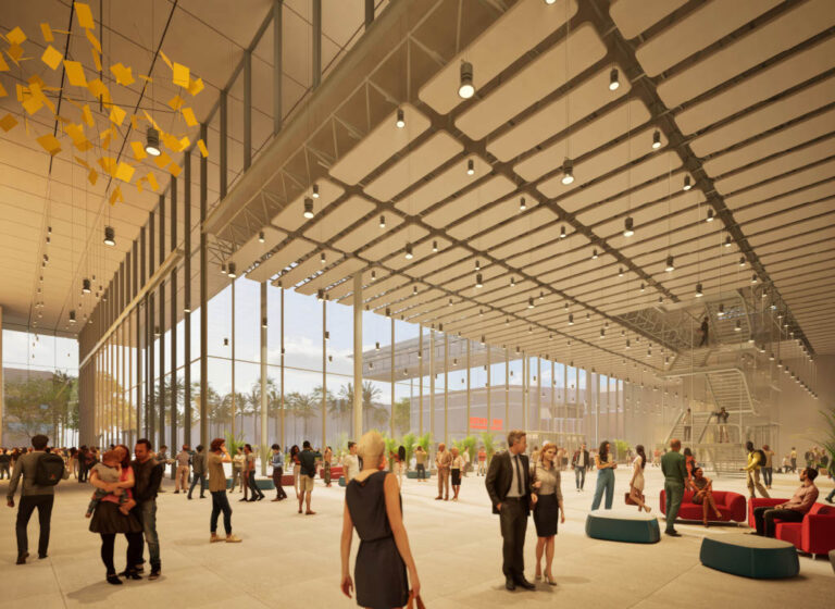 the edith martin stein public lobby interior perspectivecredit rpbw Renzo Piano progetta il nuovo Centro per le Arti e l’Innovazione di Boca Raton, in Florida