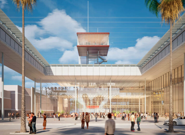 the piazza as seen looking north from plaza realcredit rpbw Renzo Piano progetta il nuovo Centro per le Arti e l’Innovazione di Boca Raton, in Florida