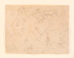 Theodore Géricault, Studies of rearing horses. Pencil on paper