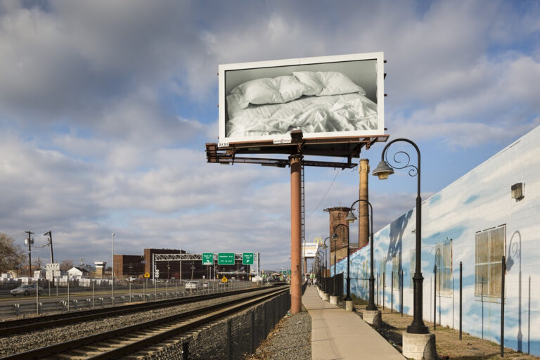 Felix Gonzalez-Torres, “Untitled” (1991), All images are ©Estate Felix Gonzalez-Torres, courtesy Felix Gonzalez-Torres Foundation, Photo: James Ewing Installed on Route 129, south of Cass Street, Princeton, NJ. 1 of 12 outdoor billboard locations around the greater Princeton area, as part of a special installation by Princeton University Art Museum, Princeton, NJ. 21 Oct. – 16 Dec. 2013