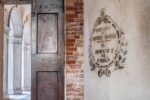 URBS SCRIPTA, composizione a matrice che inneggia al nuovo re d’Italia Umberto I su una delle colonne di Palazzo Ducale