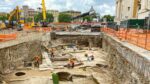 1 piazza pia scavi giugno 2024 Giubileo 2025. Dal maxi cantiere di Piazza Pia a Roma spuntano ritrovamenti archeologici