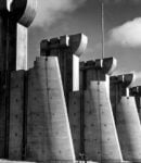 Margaret Bourke-White, Men standing at the Fort Peck Dam from Life magazine cover in Montana, United States, 23rd November 1936. Montana, USA, 1936. Margaret Bourke-White/The LIFE Picture Collection/Shutterstock