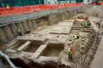 3 piazza pia scavi giugno 2024 Giubileo 2025. Dal maxi cantiere di Piazza Pia a Roma spuntano ritrovamenti archeologici