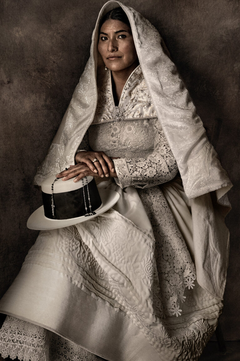 A Woman of Ayacucho dressed for Holy Week, Huamanga Peru, 2022 © Mario Testino