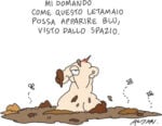 Altan. Vignetta (terra), 1990, Linus