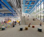 Centre Pompidou, Pole Nouvelle generation, render del progetto di Moreau Kusunoki © Moreau Kusunoki en association avec Frida Escobedo Studio