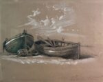 Claude Monet, Deux canots échoués, 1857, disegno (in mostra). Photo Alessandra Crocco