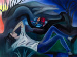 Guido Agnese, Allegoria del relax, 2023, olio su lino, 192x145cm