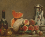 Jean Siméon Chardin, Le melon entamé (1760), dettaglio. Courtesy Christie's Images Ltd.