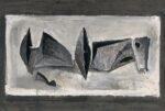 Marino Marini, Composizione di elementi, 1964, tempera su carta incollata su tela, 100 x 150 cm. Museo Marino Marini, Firenze. Foto Archivio Museo Marino Marini Firenze