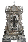 Stauroteca-Reliquario della Vera Croce, orafo milanese, 1619. Argento, smalti, Alessandria