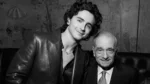 Thomotée Chalamet e Marin Scorsese sul set di Blue de Chanel, courtesy Chanel