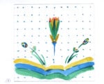 Ugo La Pietra, Nasce un fiore dalla ceramica, disegno, 2024