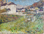 04lorenzo peretti chiesa di toceno con paese Misterioso e sconosciuto. A Domodossola una mostra sul pittore Lorenzo Peretti