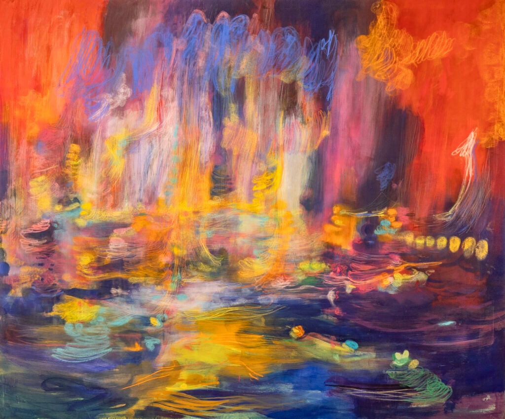 L’artista Marco Cingolani allestisce il suo atelier in una galleria d’arte di Milano