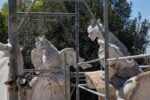 Giardino delle Erme a Villa Borghese, Roma. Il cantiere di restauro