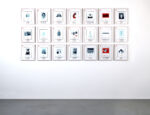 Italian art ABC, 2011. Penna Bic su carta : Bic pen on paper, 21 disegni : drawings, 34 x31 cm cad : each. Collezione privata : Private collection, Torino. Courtesy Prometeo Gallery di Ida Pisani, Lucca - Milano