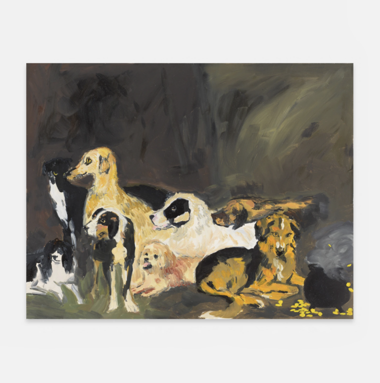 Karen Kilimnik, friends in the woods, 2010, Water soluble oil color on canvas © Timothy Taylor