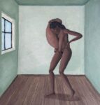 Laetitia Ky, “The burden”, Acrylic on canvas, 60 x 60 cm, 2023