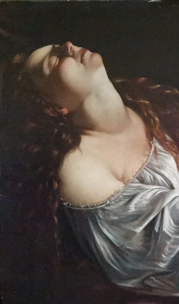 Maddalena in estasi, olio su tela, 83,5x110 cm (dettaglio)