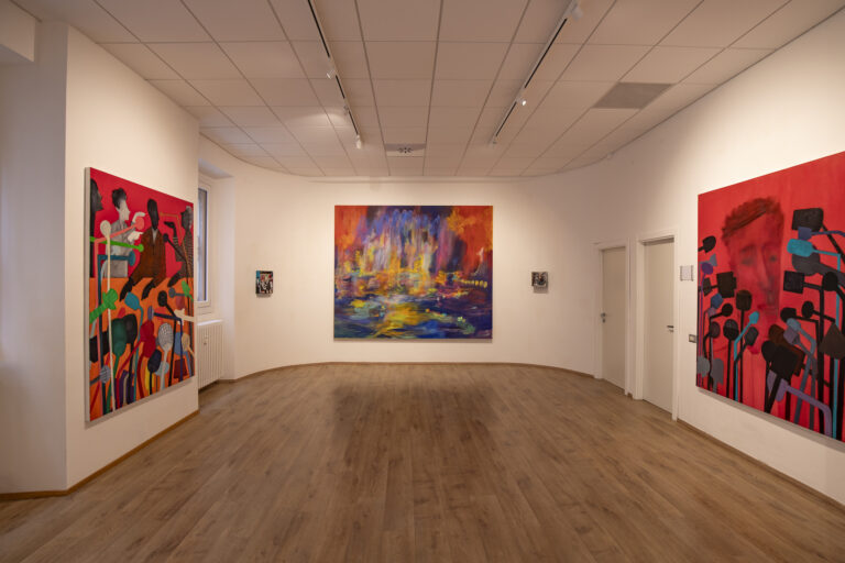 Marco Cingolani, Atelier du peintre, installation view at Galleria Gaburro, Milano, 2024. Photo Anna Pendoli